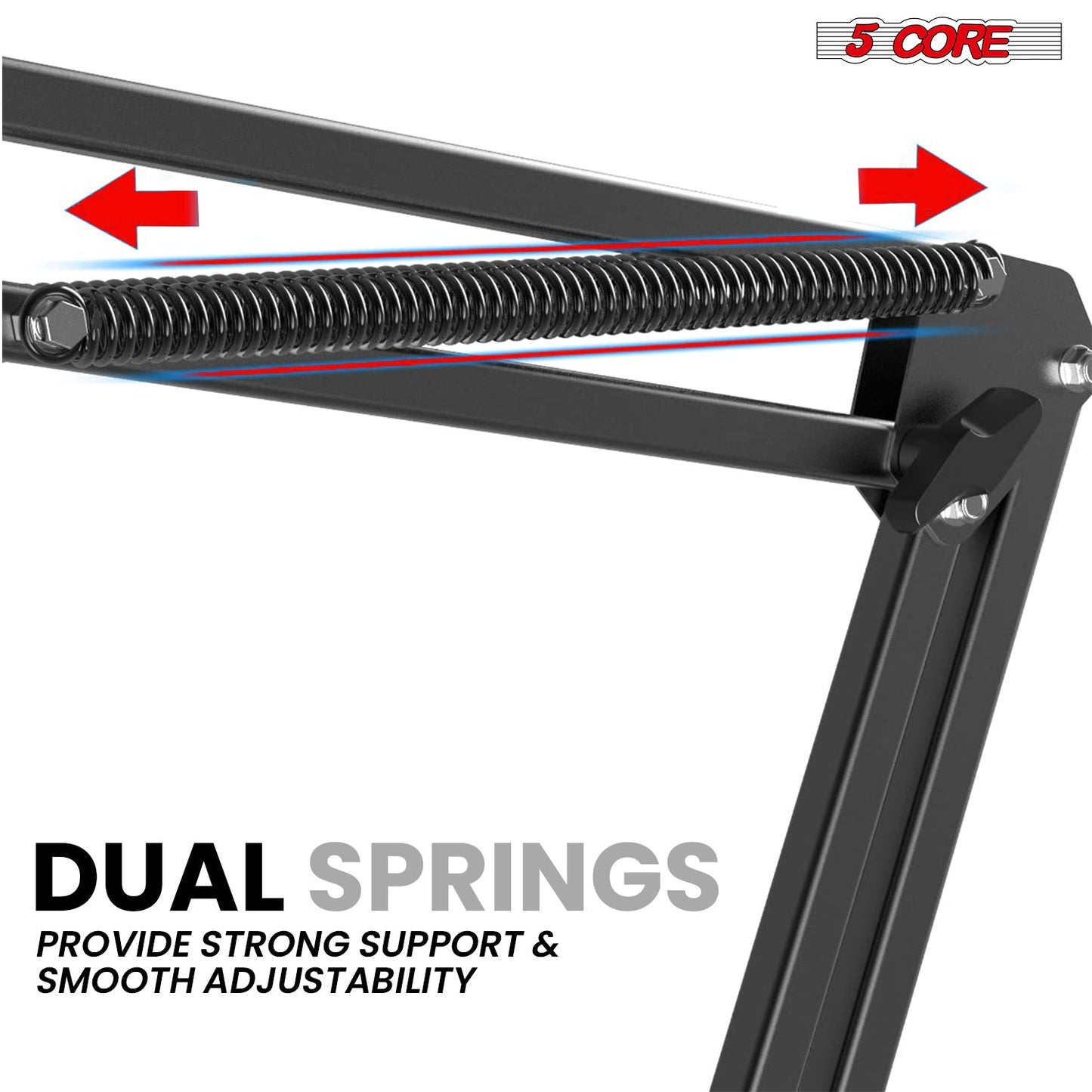 5Core Microphone Stand Suspension Desk Scissor Boom Arm 16" Shock Mount Pop Filter-4