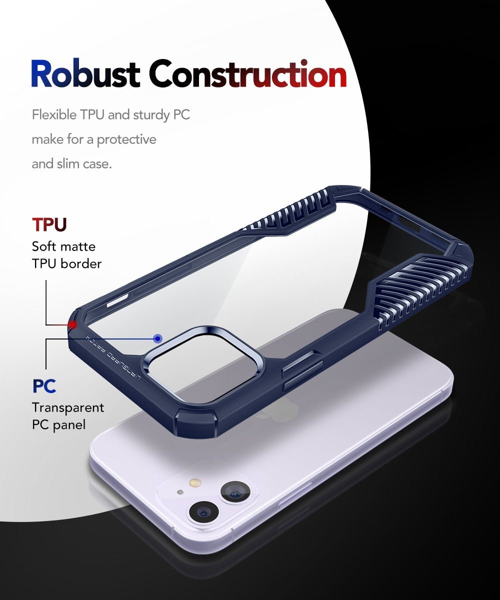 Case for iPhone 12 Pro/12 Case Vanguard Armor Designed Shockproof Drop Protection Cover Case for iPhone 12/12 Pro 6.1Inch-4