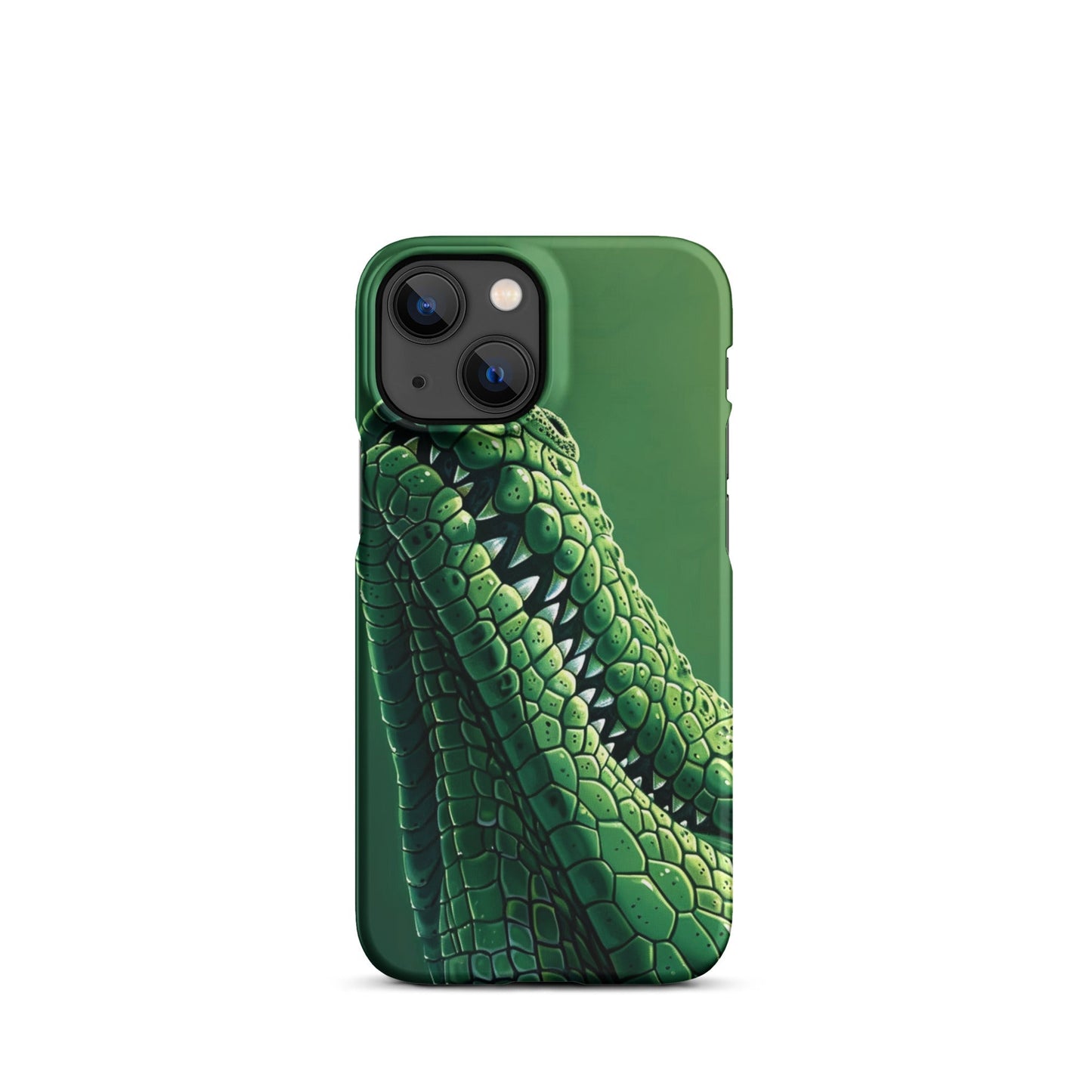 Green Crocodile Phone case for iPhone-15