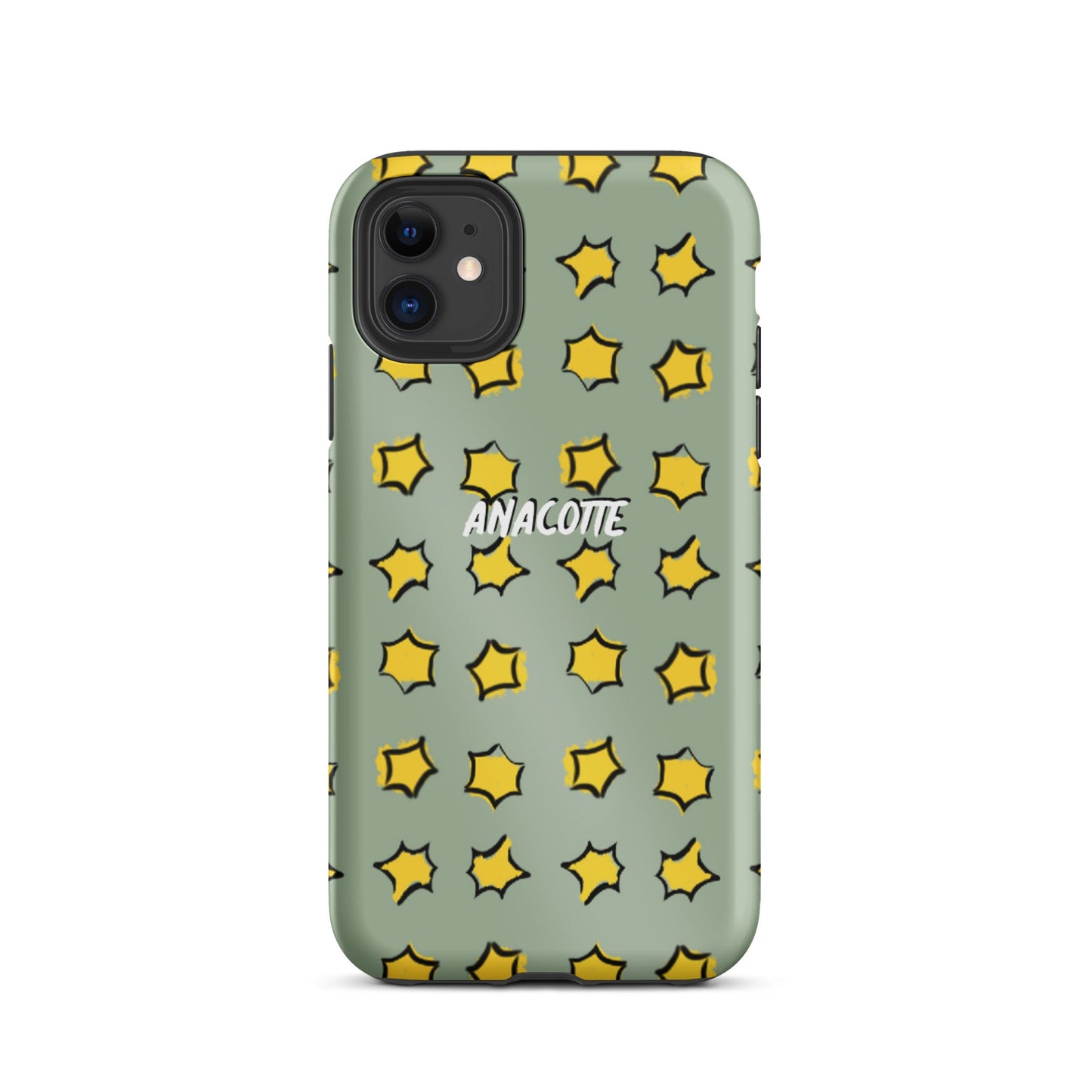 iPhone 14, 13, 12, 11 Christmas Theme iPhone Cases Star Green Anacotte-3