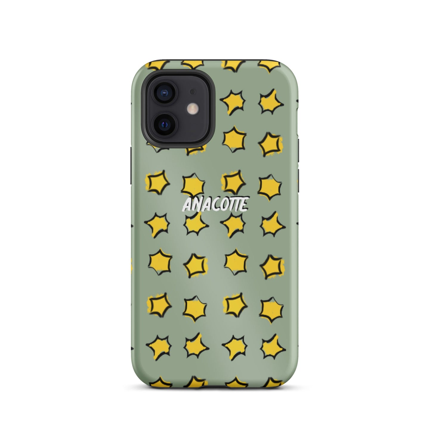 iPhone 14, 13, 12, 11 Christmas Theme iPhone Cases Star Green Anacotte-14