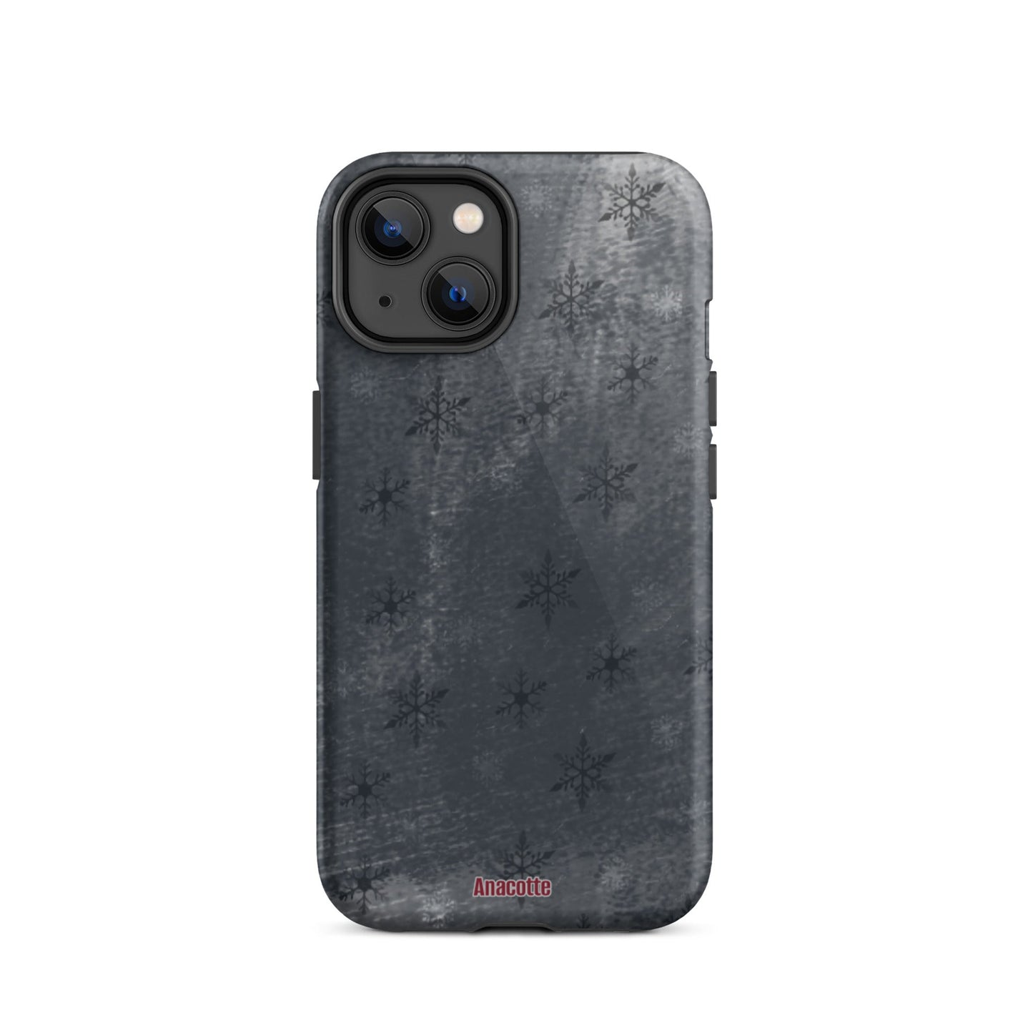 iPhone 14, 13, 12, 11 Christmas Theme iPhone Cases Snow Black Anacotte-24