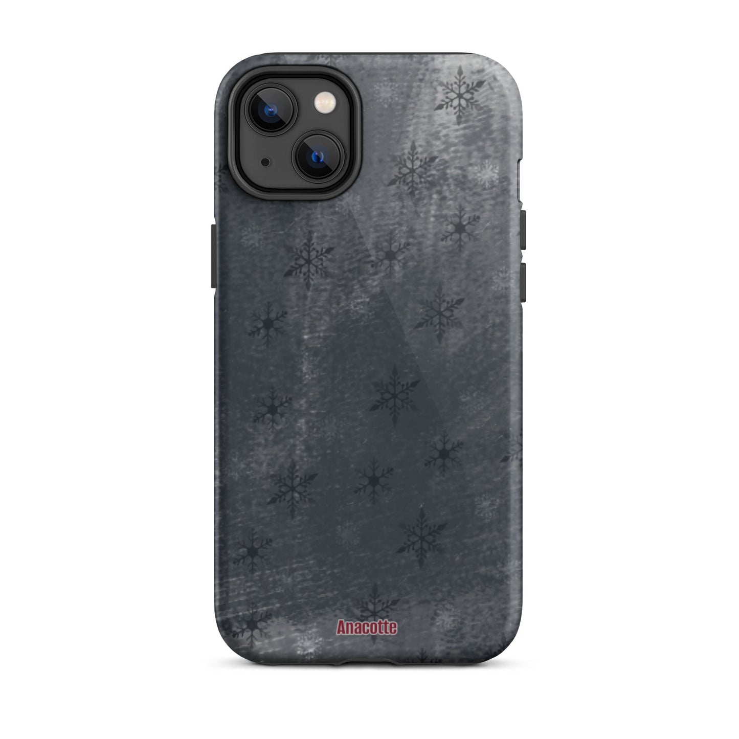 iPhone 14, 13, 12, 11 Christmas Theme iPhone Cases Snow Black Anacotte-26