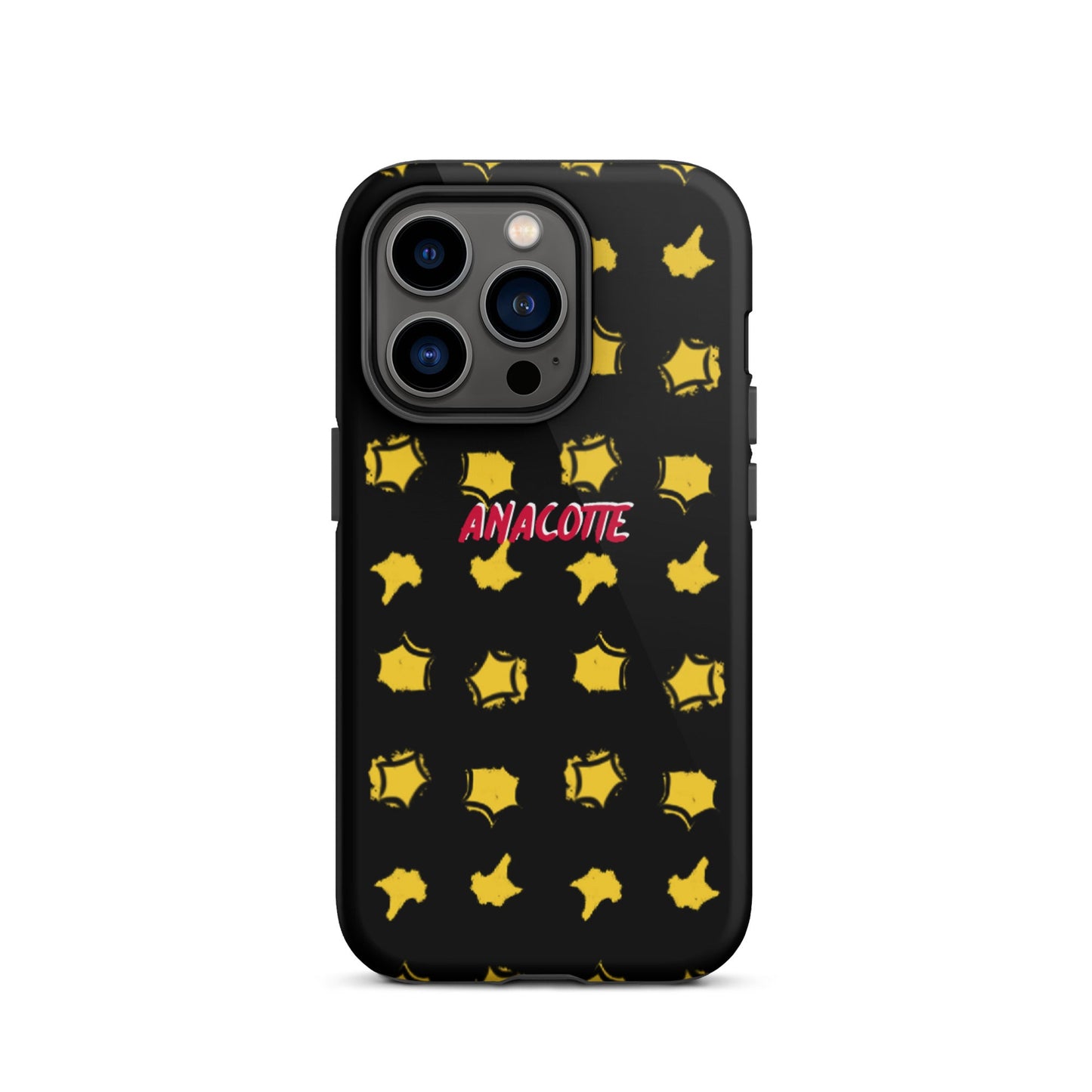 iPhone 14, 13, 12, 11 Christmas Theme iPhone Cases Star Black Anacotte-14