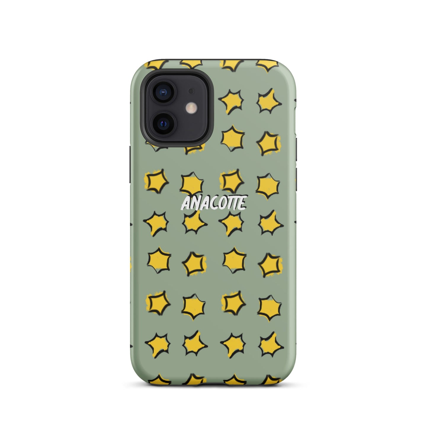iPhone 14, 13, 12, 11 Christmas Theme iPhone Cases Star Green Anacotte-12