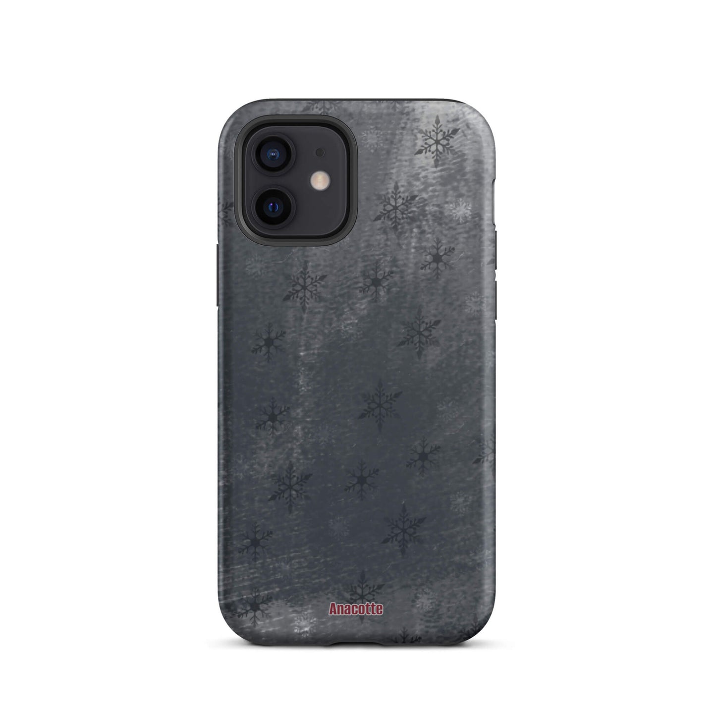 iPhone 14, 13, 12, 11 Christmas Theme iPhone Cases Snow Black Anacotte-11