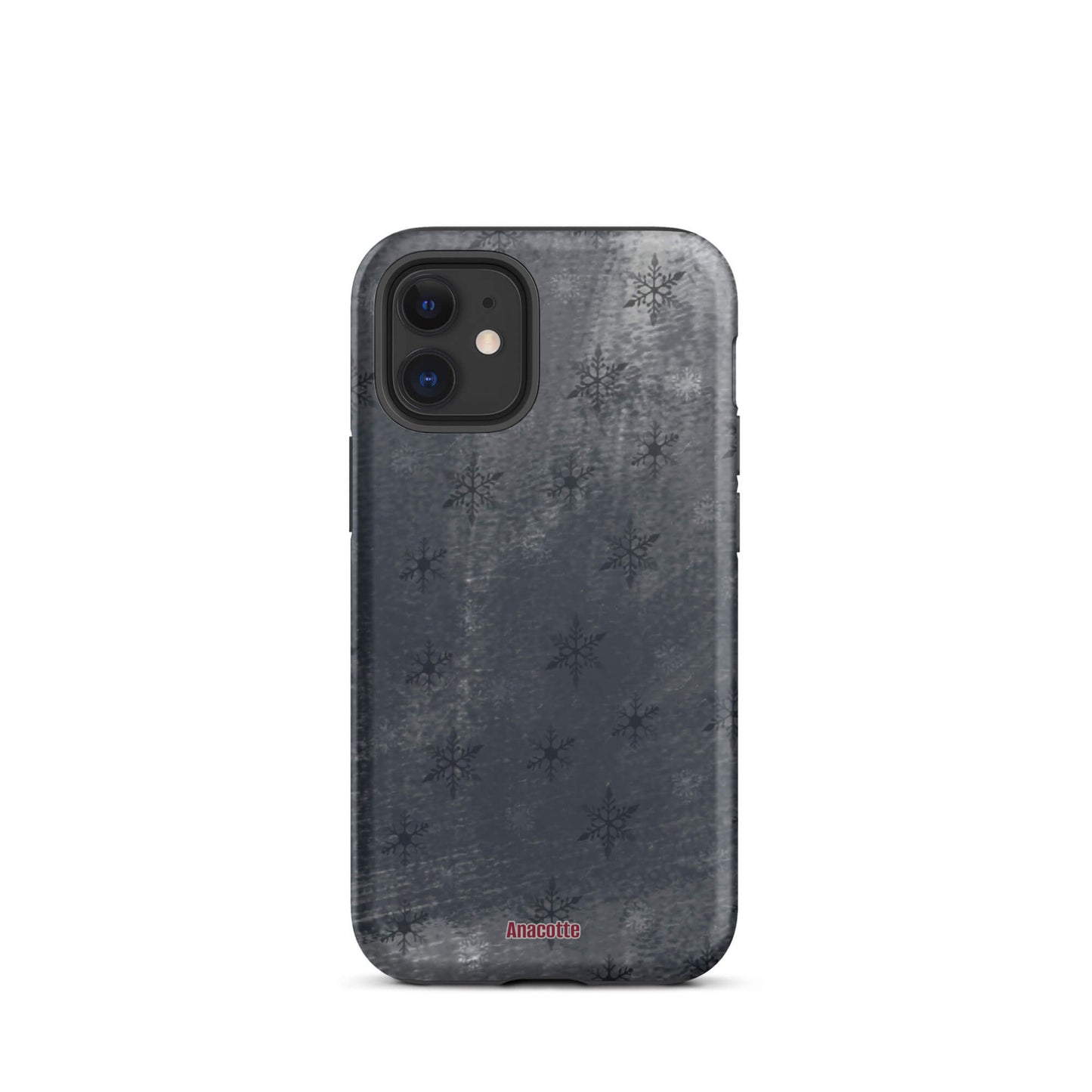 iPhone 14, 13, 12, 11 Christmas Theme iPhone Cases Snow Black Anacotte-15