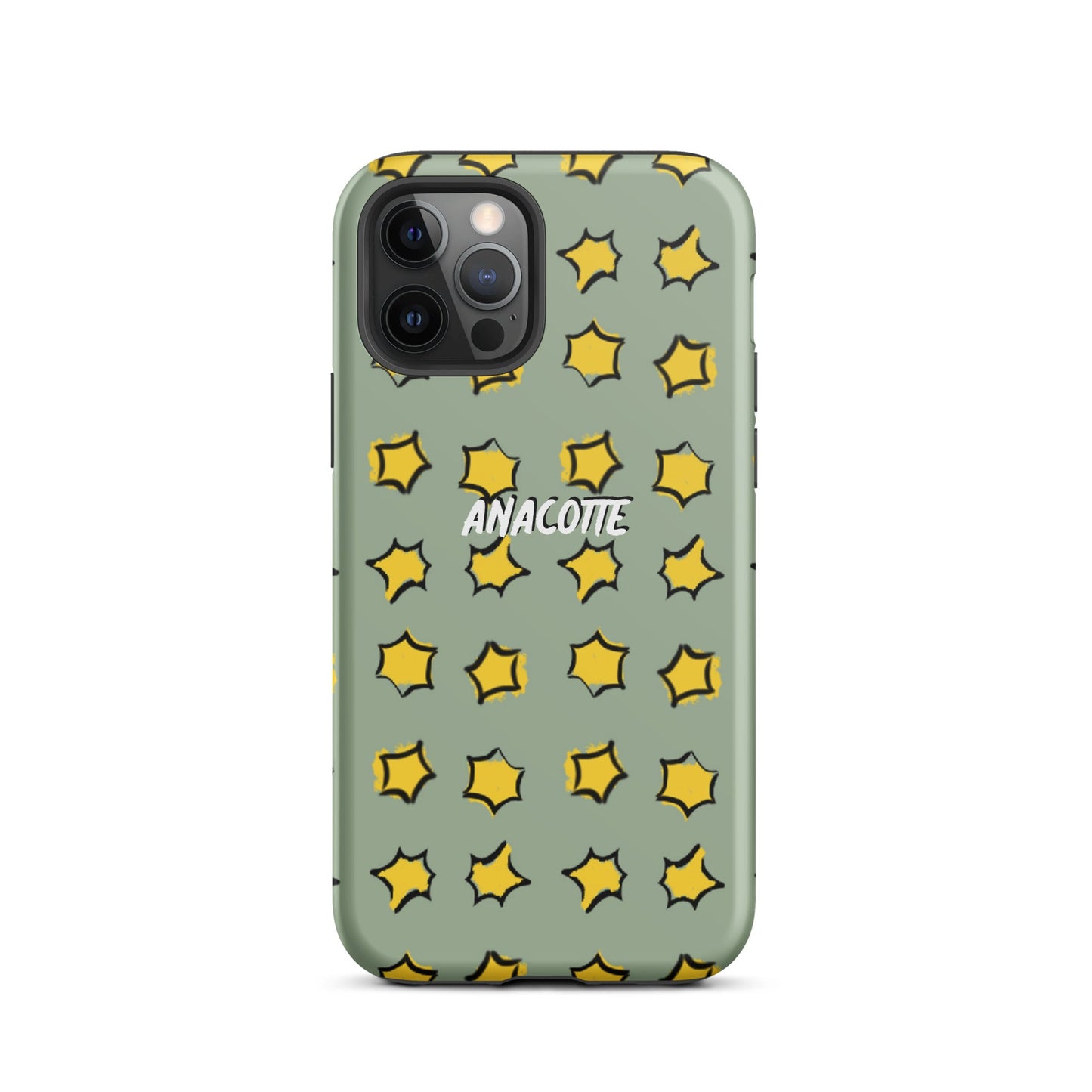 iPhone 14, 13, 12, 11 Christmas Theme iPhone Cases Star Green Anacotte-13