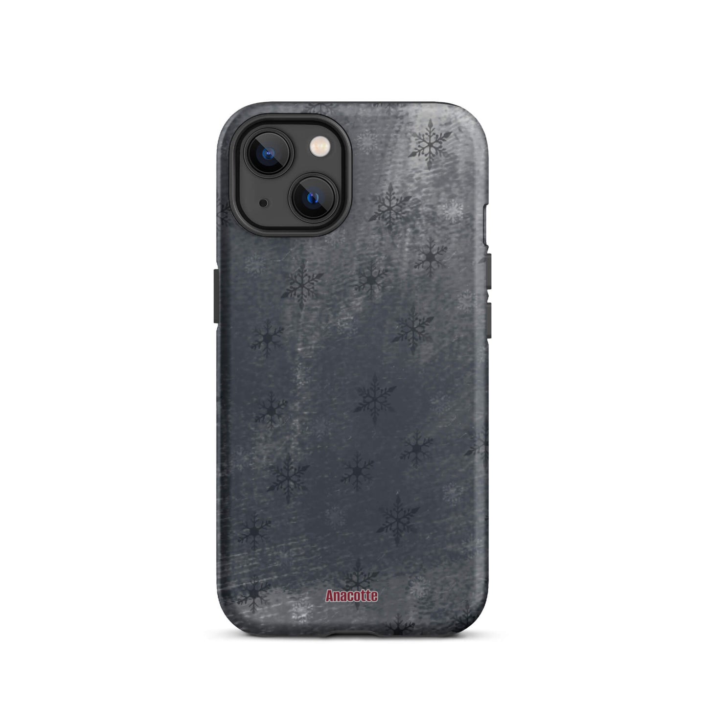 iPhone 14, 13, 12, 11 Christmas Theme iPhone Cases Snow Black Anacotte-22