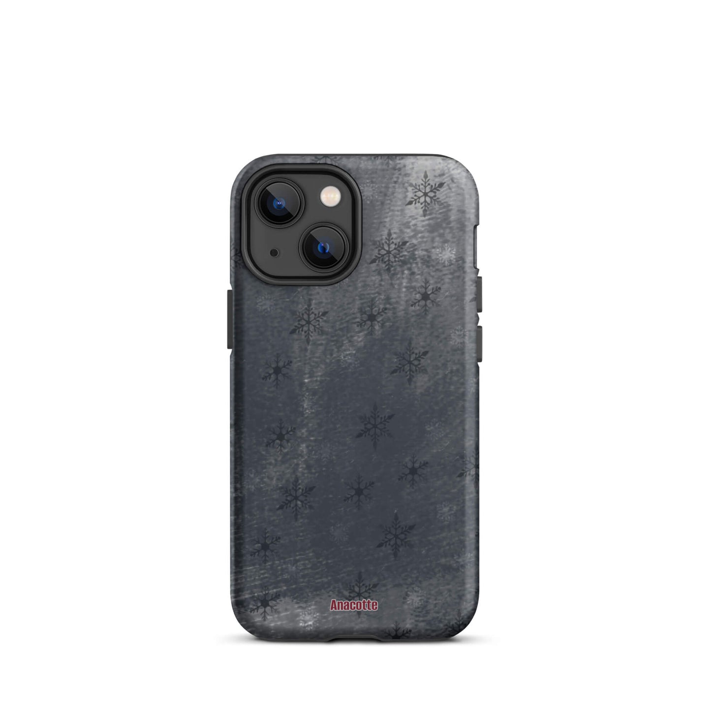 iPhone 14, 13, 12, 11 Christmas Theme iPhone Cases Snow Black Anacotte-19