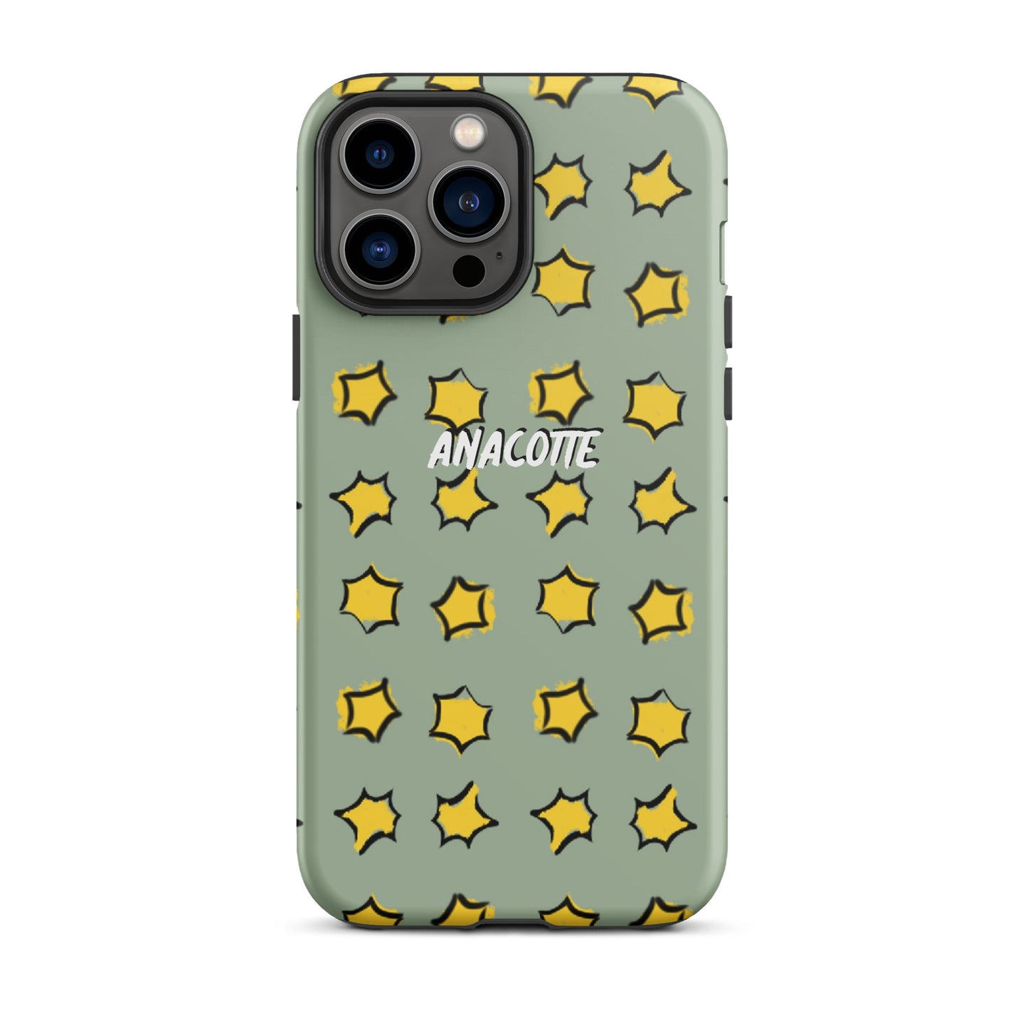 iPhone 14, 13, 12, 11 Christmas Theme iPhone Cases Star Green Anacotte-18
