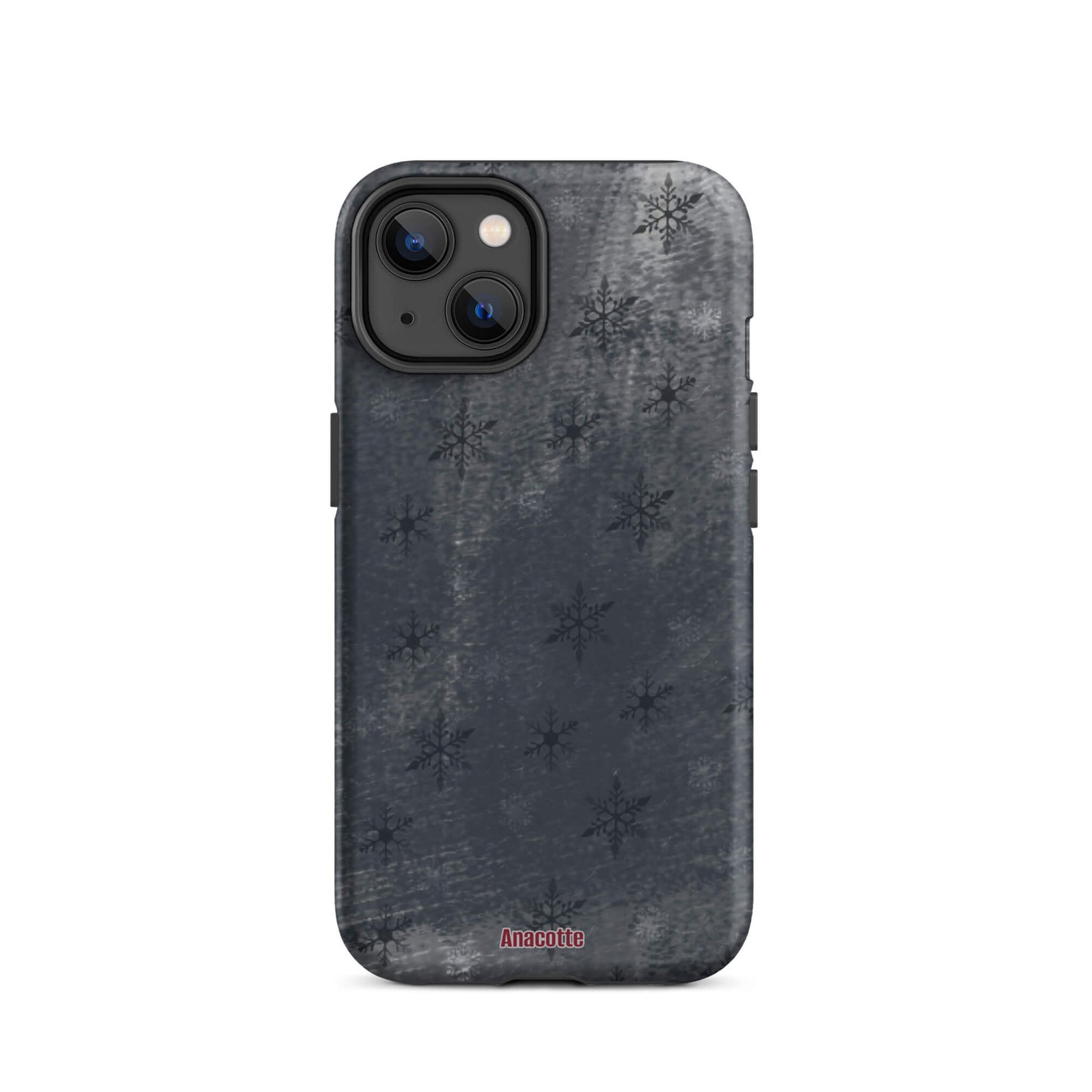 iPhone 14, 13, 12, 11 Christmas Theme iPhone Cases Snow Black Anacotte-25