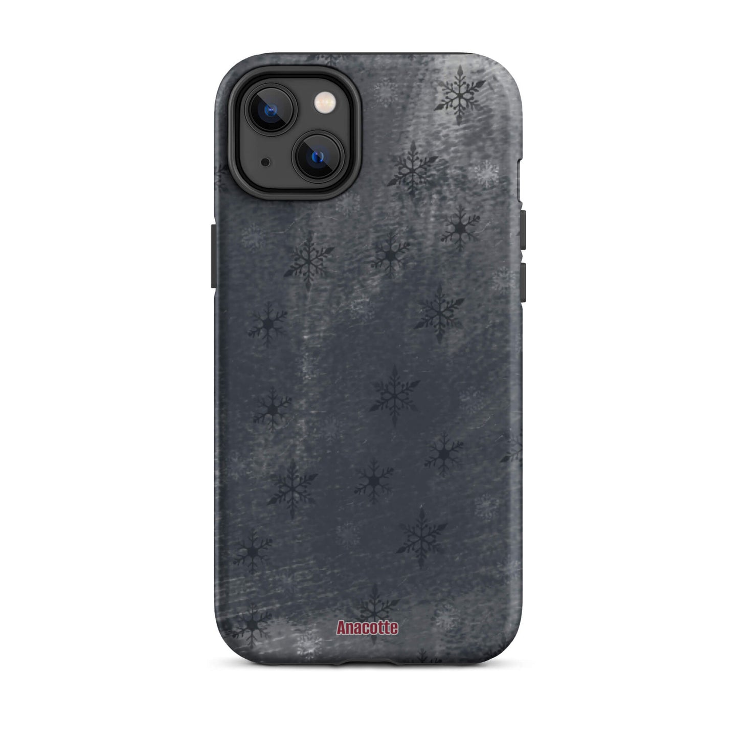 iPhone 14, 13, 12, 11 Christmas Theme iPhone Cases Snow Black Anacotte-27