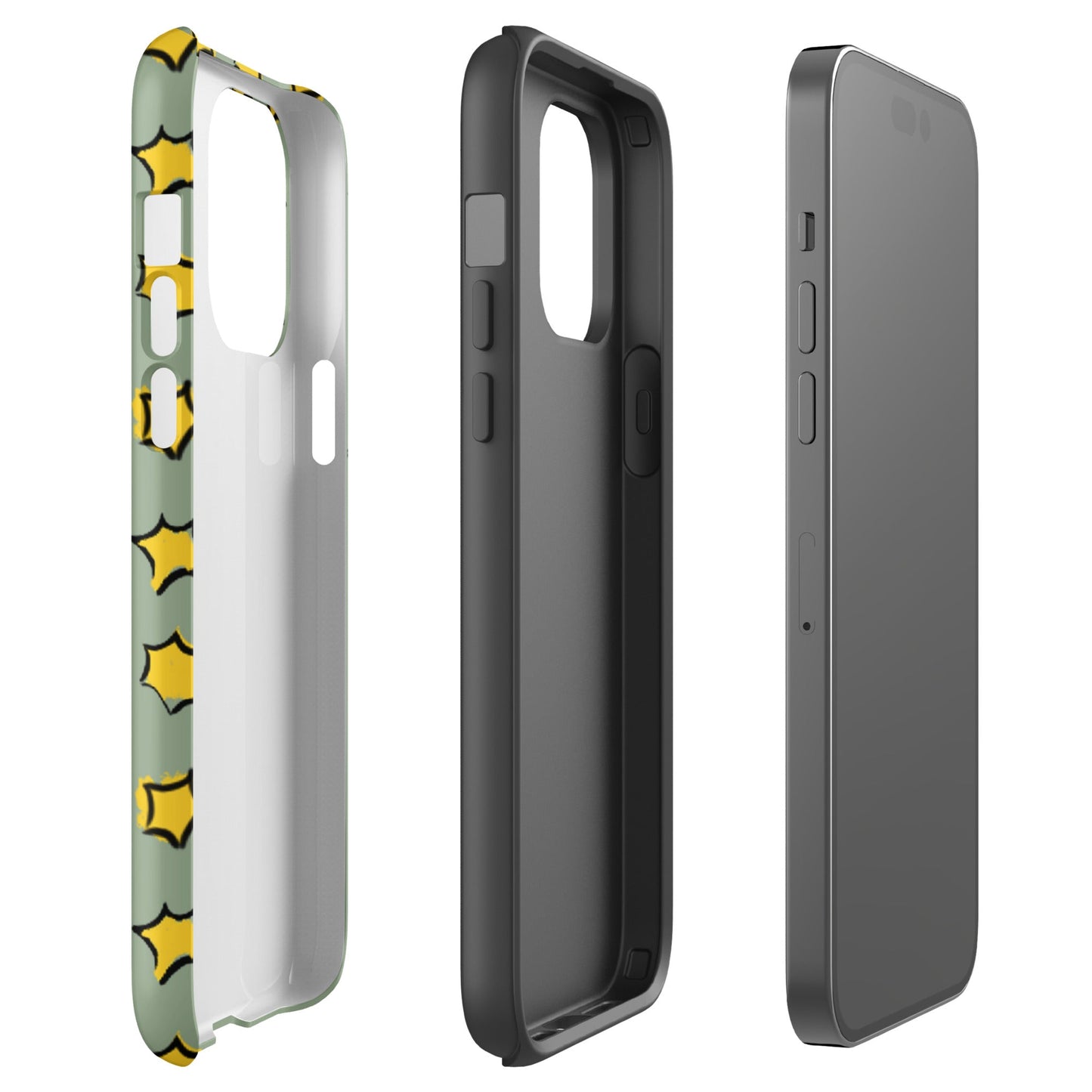iPhone 14, 13, 12, 11 Christmas Theme iPhone Cases Star Green Anacotte-2