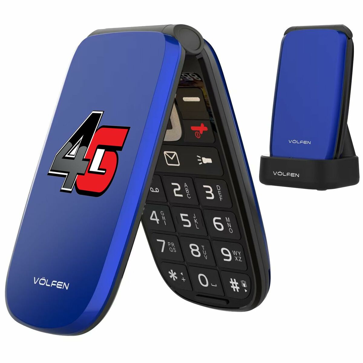 Mobile telephone for older adults Volfen ASTRO FLIP 48 MB 2,8" Blue 4G-0