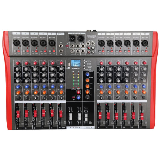 5 Core Audio Mixer 12 Channel DJ Equipment with Bluetooth USB Sound Board Console-0