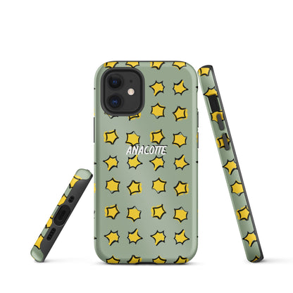 iPhone 14, 13, 12, 11 Christmas Theme iPhone Cases Star Green Anacotte-1