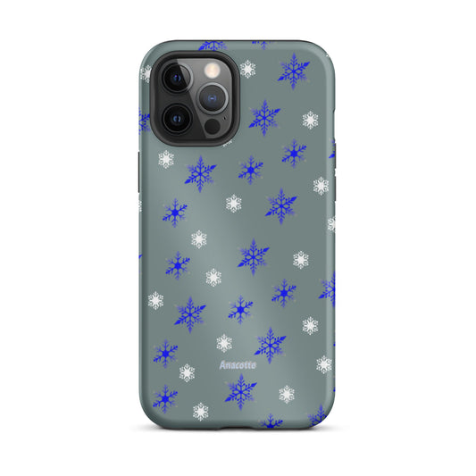 iPhone 14, 13, 12, 11 Christmas Theme iPhone Cases Blue Snow Anacotte-10