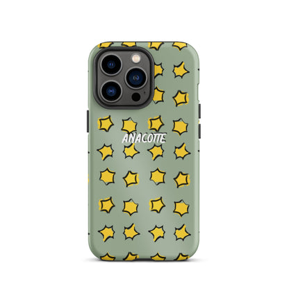 iPhone 14, 13, 12, 11 Christmas Theme iPhone Cases Star Green Anacotte-17
