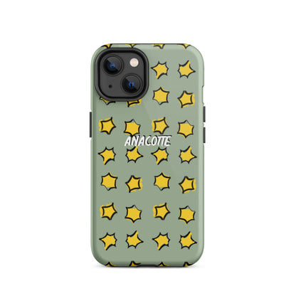 iPhone 14, 13, 12, 11 Christmas Theme iPhone Cases Star Green Anacotte-25
