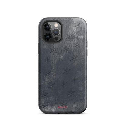 iPhone 14, 13, 12, 11 Christmas Theme iPhone Cases Snow Black Anacotte-12