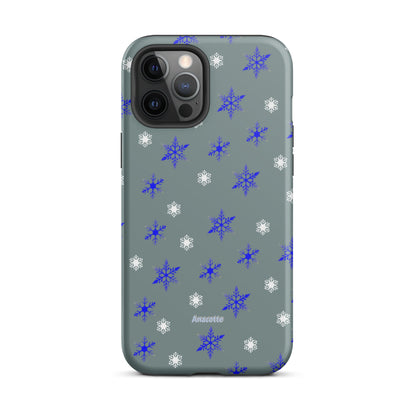 iPhone 14, 13, 12, 11 Christmas Theme iPhone Cases Blue Snow Anacotte-11