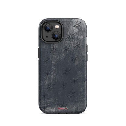 iPhone 14, 13, 12, 11 Christmas Theme iPhone Cases Snow Black Anacotte-25