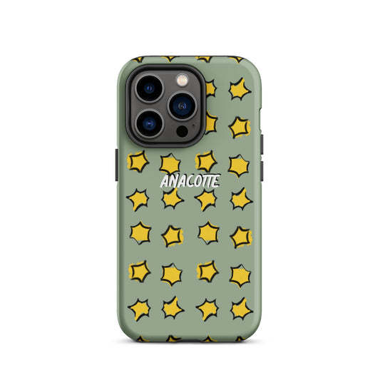 iPhone 14, 13, 12, 11 Christmas Theme iPhone Cases Star Green Anacotte-30
